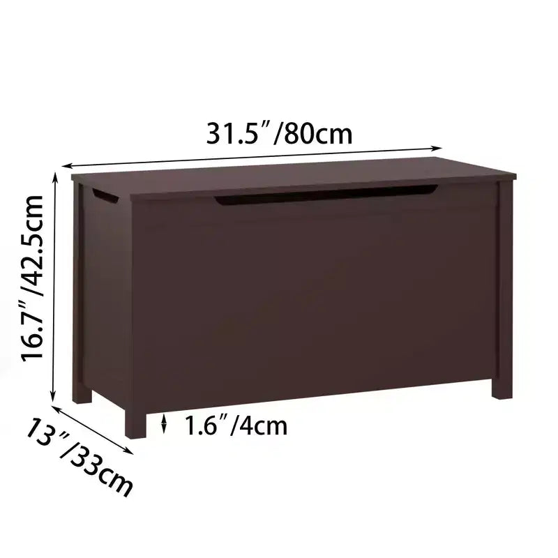 Scatola Portagiochi in Legno per Bambini con Coperchio a Chiusura di Sicurezza, Età 2+ (Bianco)