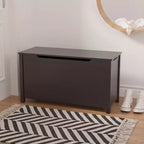 Scatola Portagiochi in Legno per Bambini con Coperchio a Chiusura di Sicurezza, Età 2+ (Bianco)