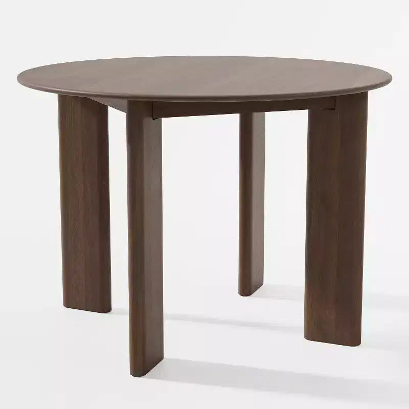 PexFix 42 Tavolo da pranzo rotondo in legno massello di noce con piano in legno per sale da pranzo moderne e riunioni di famiglia