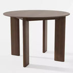 PexFix 42 Tavolo da pranzo rotondo in legno massello di noce con piano in legno per sale da pranzo moderne e riunioni di famiglia