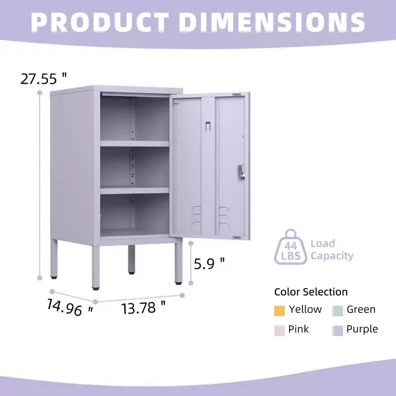 Tavolino da letto moderno minimalista con 2 ripiani regolabili, design anti-ribaltamento, mobiletto multi-scomparto