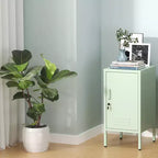 Tavolino da letto moderno minimalista con 2 ripiani regolabili, design anti-ribaltamento, mobiletto multi-scomparto