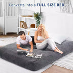 Poltrone Sacco 2 in 1, Poltrone Sacco Grandi, Cuscini da Pavimento Convertibili per Adulti, Letto Gigante a Sacco