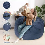 Poltrone Sacco 2 in 1, Poltrone Sacco Grandi, Cuscini da Pavimento Convertibili per Adulti, Letto Gigante a Sacco
