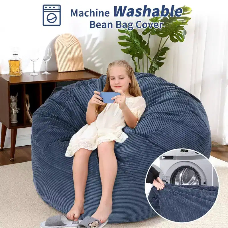Poltrone Sacco 2 in 1, Poltrone Sacco Grandi, Cuscini da Pavimento Convertibili per Adulti, Letto Gigante a Sacco