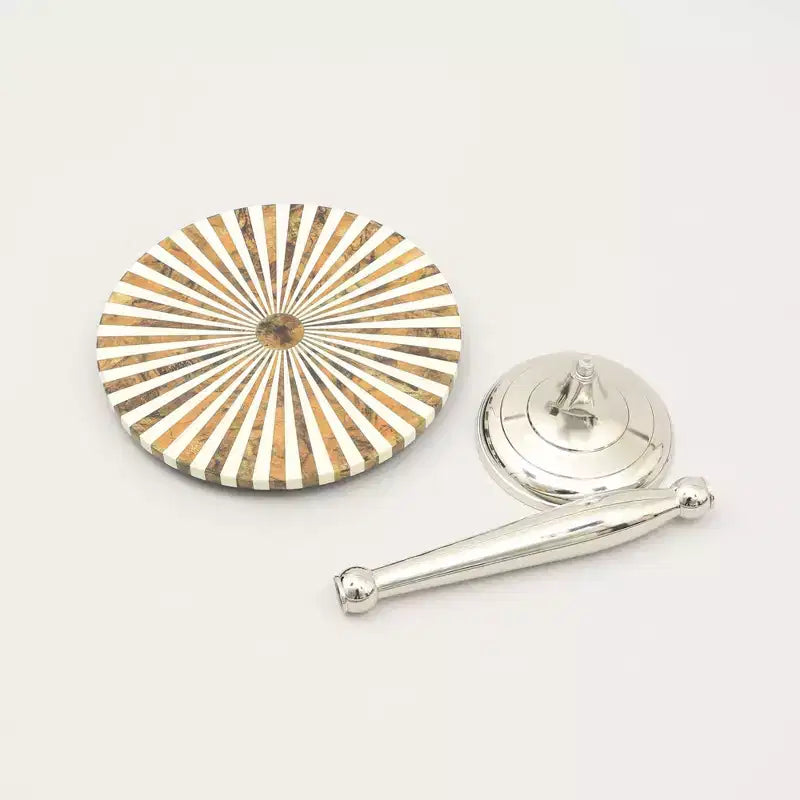 Tavolino Rotondo Laterale Simon Modern 21 in Alluminio