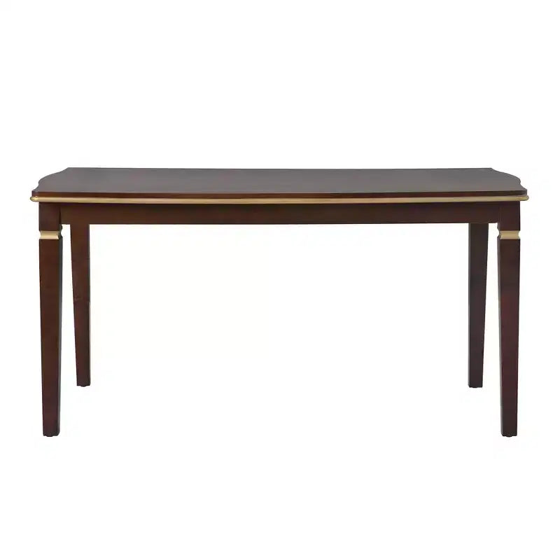 Set da Pranzo da Cucina Retro da 6 Pezzi, Tavolo Rettangolare in Legno e 4 Sedie Trapuntate con Schienale Alto e 1 Panca