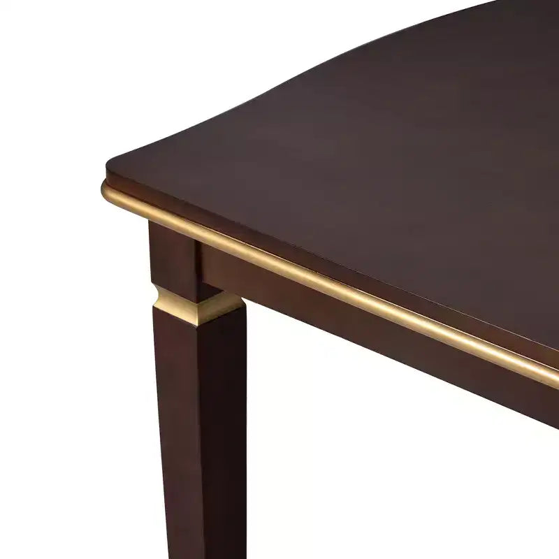 Set da Pranzo da Cucina Retro da 6 Pezzi, Tavolo Rettangolare in Legno e 4 Sedie Trapuntate con Schienale Alto e 1 Panca