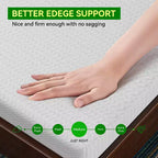 Materasso BestMassage in memory foam al tè verde da 5 pollici con infusione di gel rinfrescante
