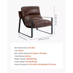 VEVOR Poltrona Accent, Poltrona Moderna in Pelle Sintetica, Comoda Poltrona Imbottita, con Morbida Imbottitura in Schiuma, Robusta Struttura in Metallo e Cuscino Rimovibile, Marrone