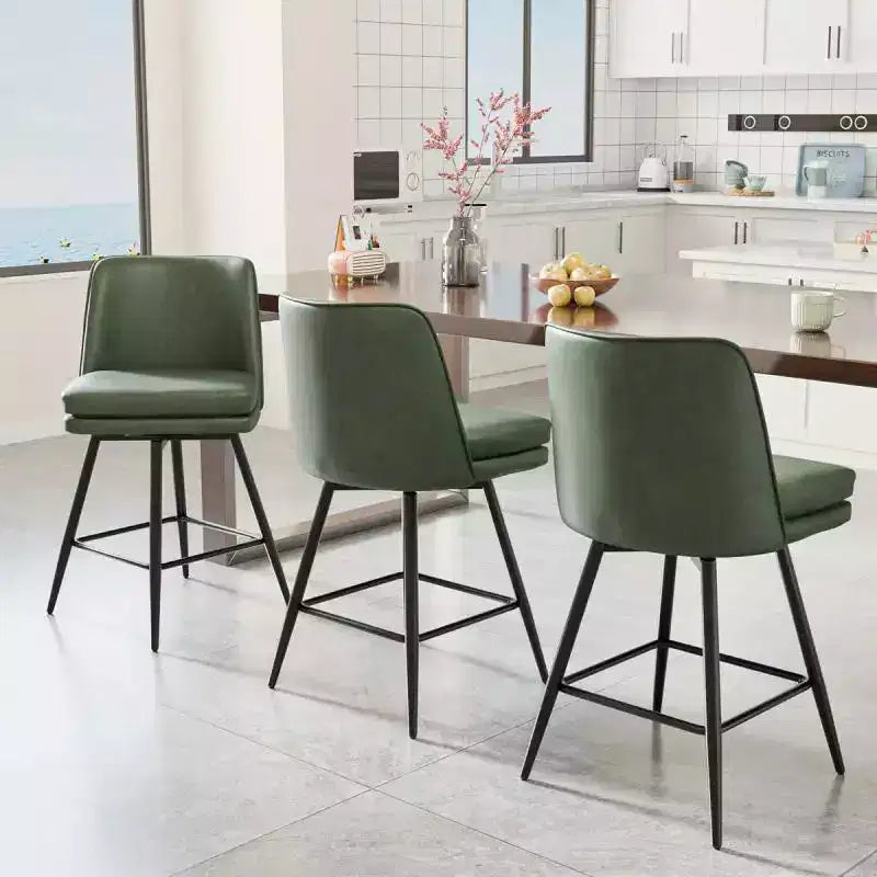 Sgabelli da Bar Moderni in Similpelle Imbottiti: Rotazione a 360°, Costruzione Robusta e Design Elegante