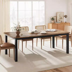 Tavolo da pranzo industriale 78 - Tavolo da cucina per 6-8 persone, tavolo rettangolare in legno per sala da pranzo