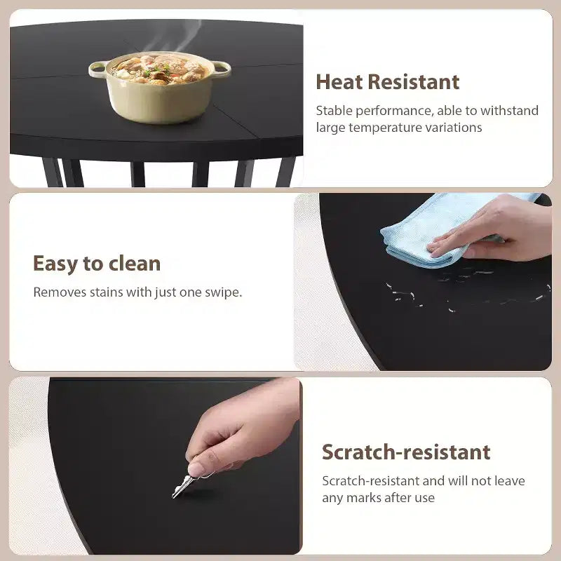 Tavolo da pranzo rotondo per 4-6 persone, tavolo da cucina rustico da 120 cm con contenitore per sala da pranzo, soggiorno, sala riunioni, appartamento