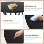 Tavolo da pranzo rotondo per 4-6 persone, tavolo da cucina rustico da 120 cm con contenitore per sala da pranzo, soggiorno, sala riunioni, appartamento