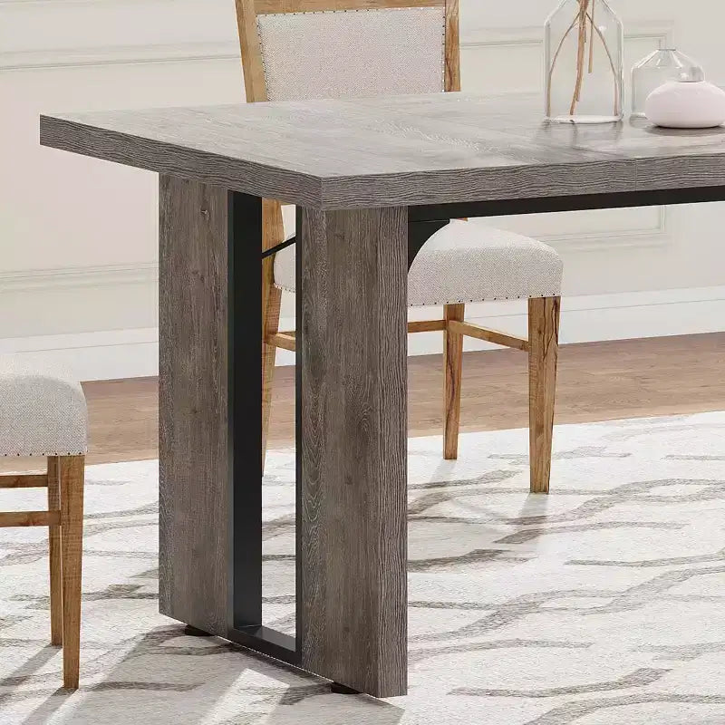Scrivania Direzionale Grande in Legno Rustico Tavolo da Pranzo Rettangolare
