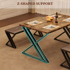 Set tavolo da pranzo, Set tavolo da cucina per 4 persone, Set tavolo da pranzo 3 pezzi con 2 panche per piccoli spazi, appartamento, sala da pranzo, salvaspazio