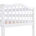 Letto a soppalco singolo con armadietto, struttura letto a soppalco singola in legno massello con scrivania e mensole
