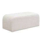 Pouf moderno Fiora imbottito in bouclé