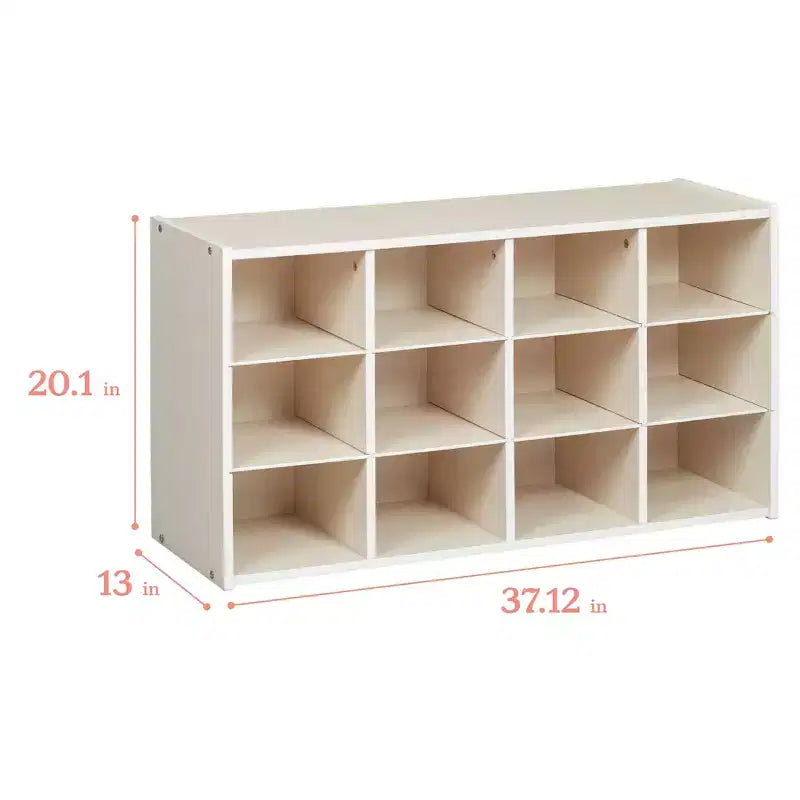 ECR4Kids Streamline mobiletto a 12 scomparti con 15 contenitori a bocca di lupo, 3x4, mobili per bambini