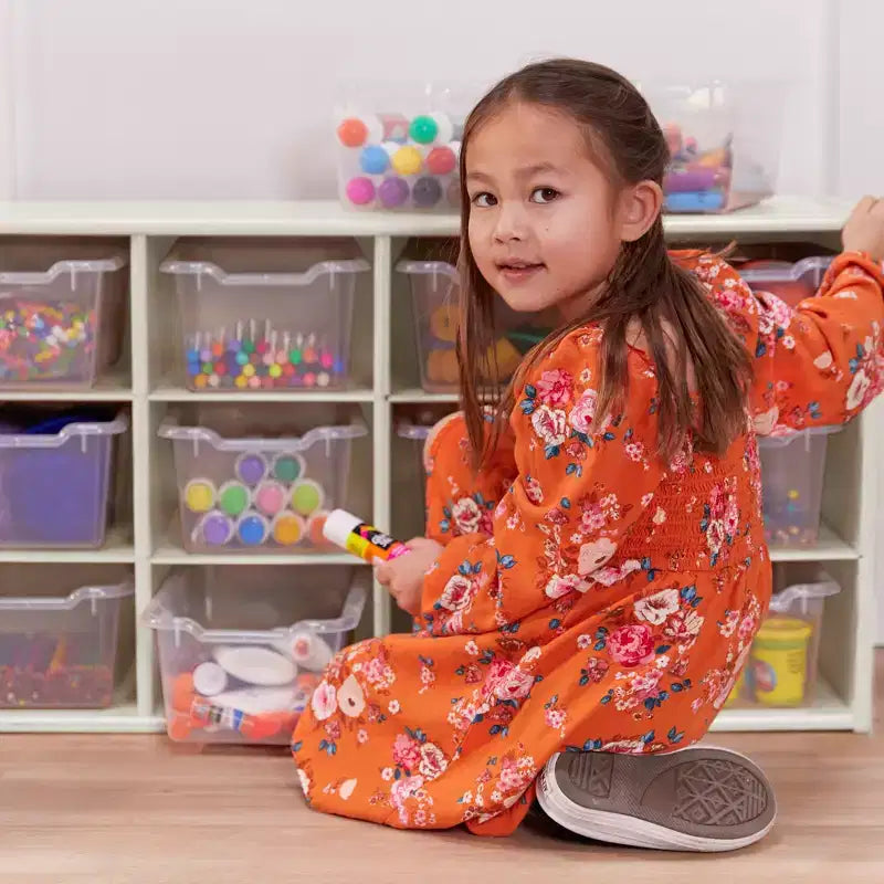ECR4Kids Streamline mobiletto a 12 scomparti con 15 contenitori a bocca di lupo, 3x4, mobili per bambini