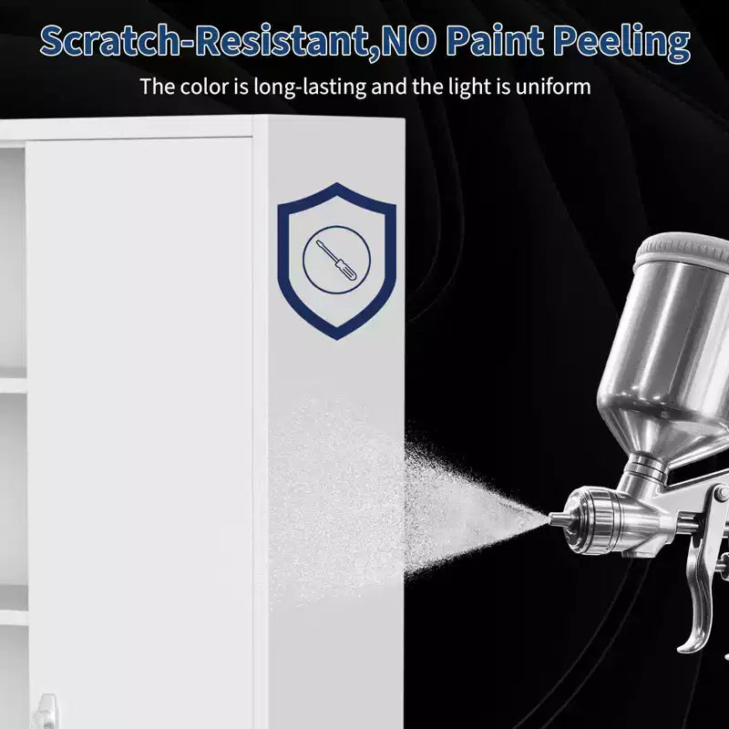 Armadietto Metallico Slim a 4 Ante Strette | Acciaio Resistente alla Ruggine per Carichi Pesanti con Ventilazione | Stoccaggio per Palestra e Ufficio per la Scuola