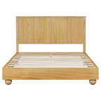 Letto in legno Elion Farmhouse con testiera cannettata