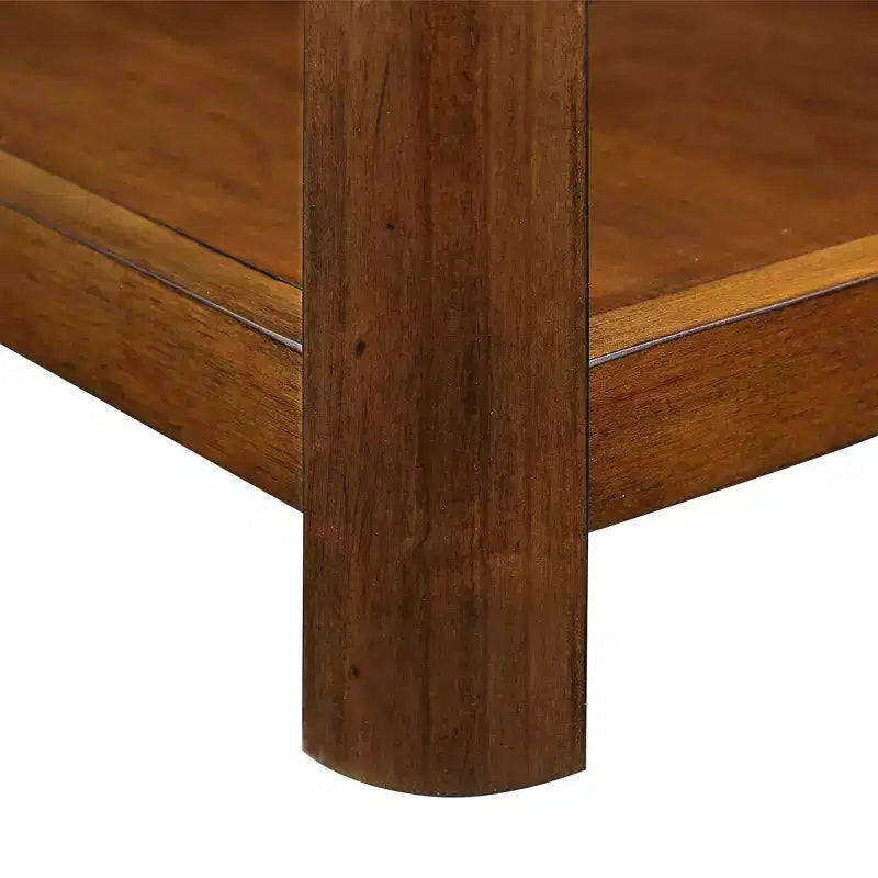 Tavolino finale rettangolare Roshan 25'' in stile rustico con ripiano portaoggetti