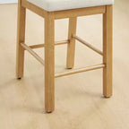 Sgabello da bancone Boho in rattan Spruce&Spring con schienale curvo in rattan e seduta imbottita