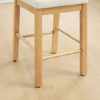 Sgabello da bancone Boho in rattan Spruce&Spring con schienale curvo in rattan e seduta imbottita