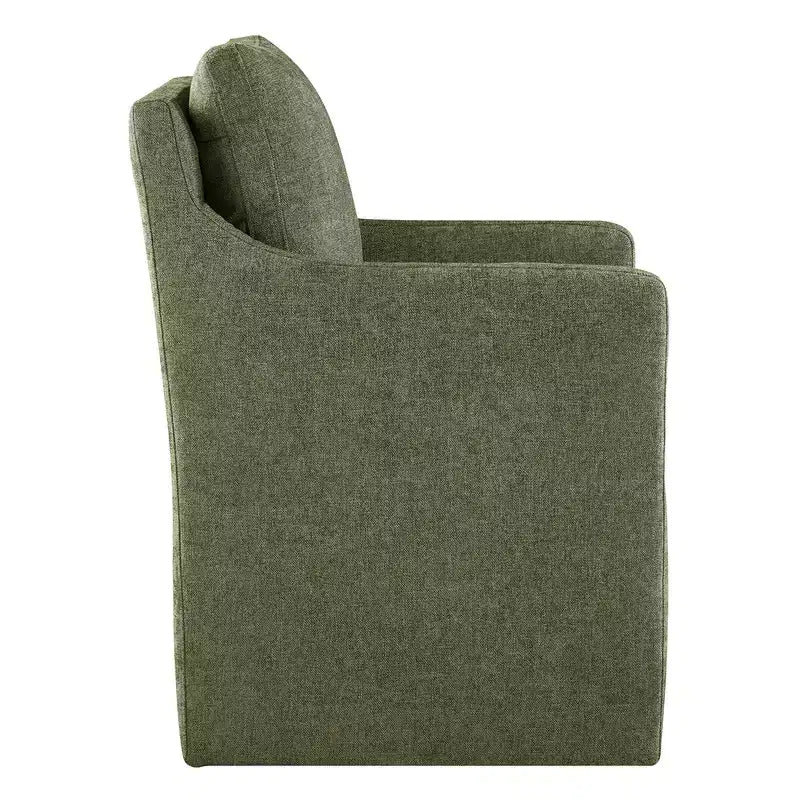 Sedia da pranzo moderna con braccioli e rotelle Spruce&Spring, nessun assemblaggio richiesto