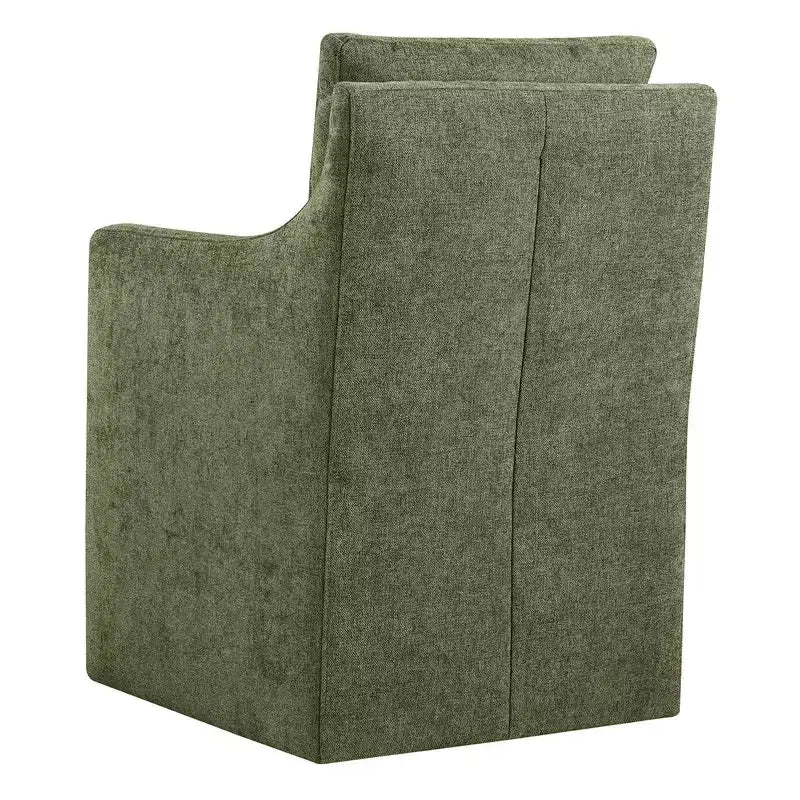 Sedia da pranzo moderna con braccioli e rotelle Spruce&Spring, nessun assemblaggio richiesto