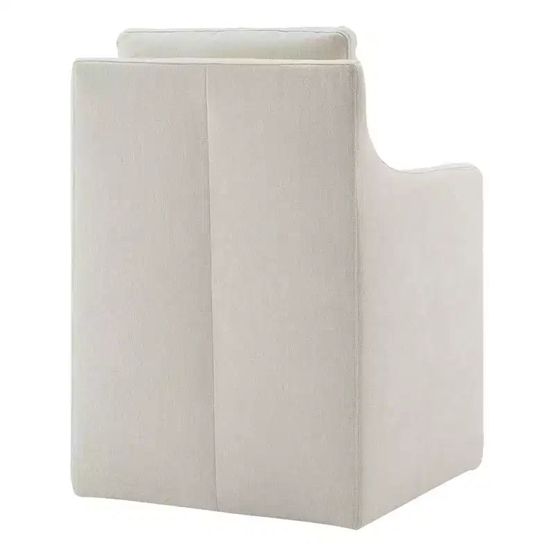 Sedia da pranzo moderna con braccioli e rotelle Spruce&Spring, nessun assemblaggio richiesto