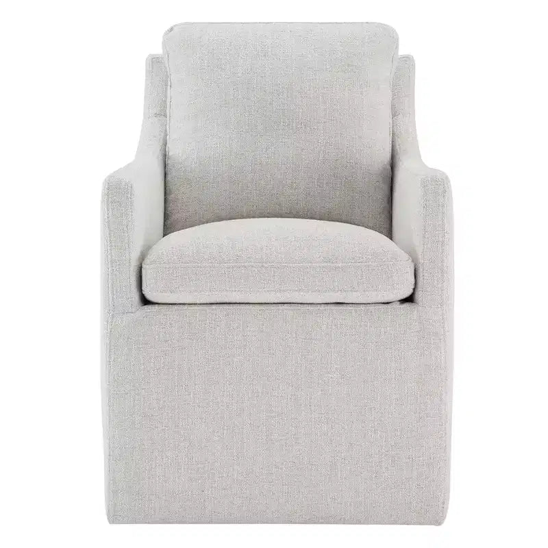 Sedia da pranzo moderna con braccioli e rotelle Spruce&Spring, nessun assemblaggio richiesto