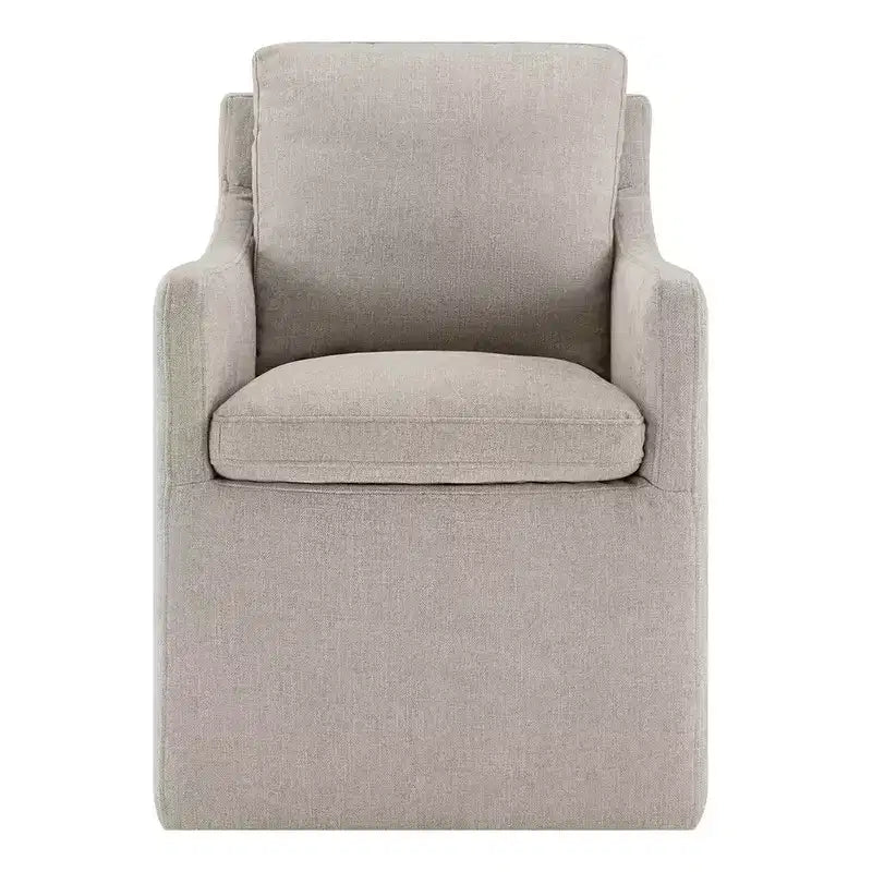 Sedia da pranzo moderna con braccioli e rotelle Spruce&Spring, nessun assemblaggio richiesto