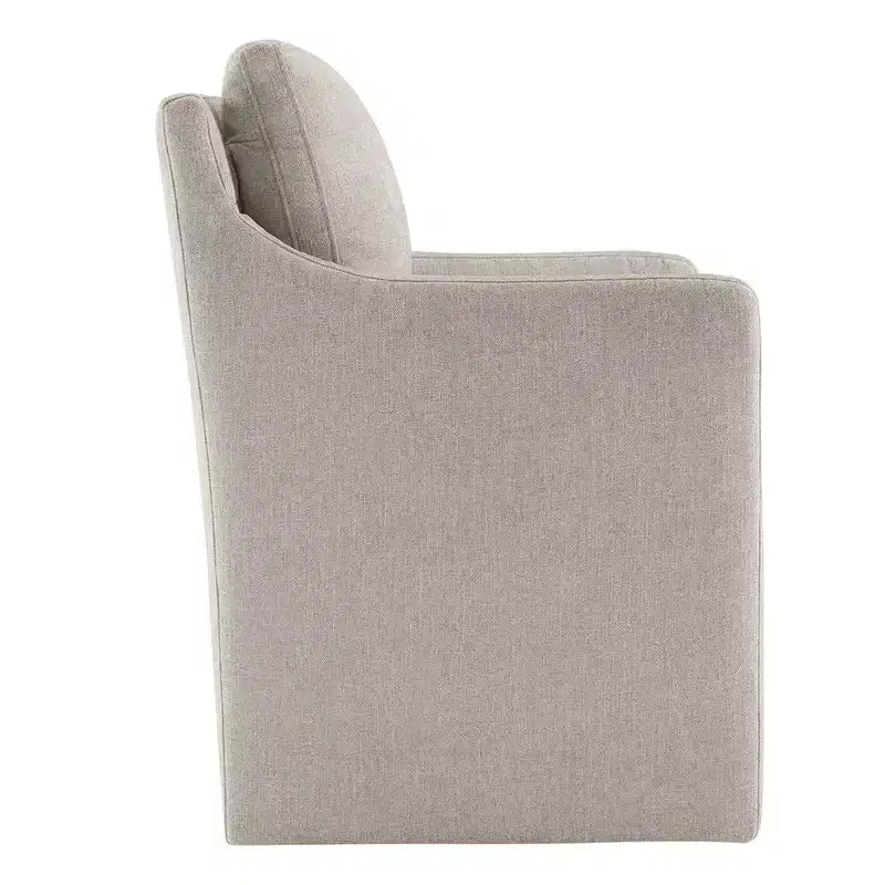 Sedia da pranzo moderna con braccioli e rotelle Spruce&Spring, nessun assemblaggio richiesto