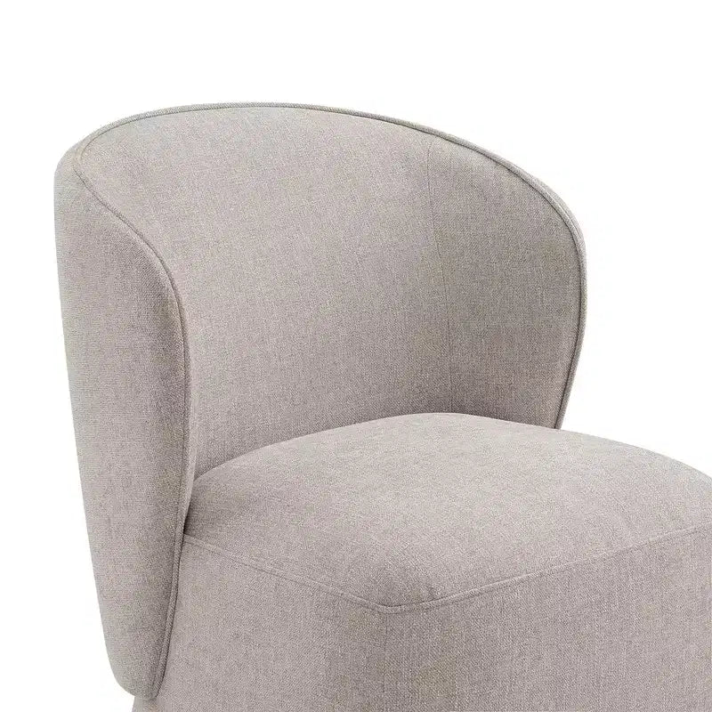 Sedia da pranzo moderna Spruce&Spring con rotelle e schienale avvolgente