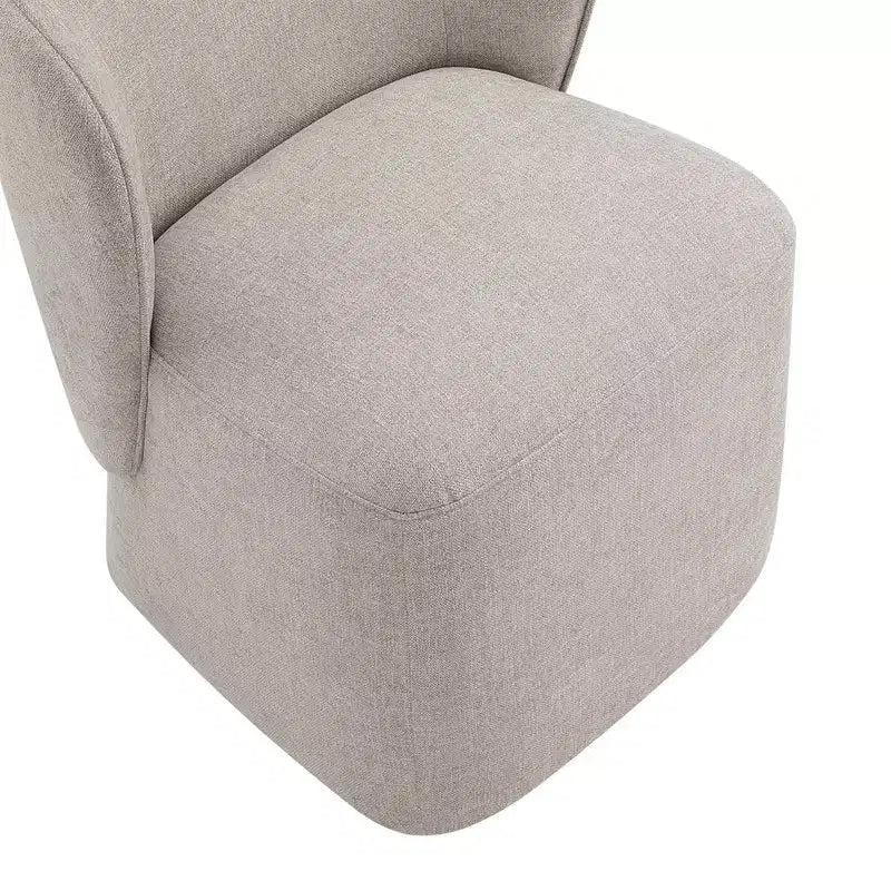 Sedia da pranzo moderna Spruce&Spring con rotelle e schienale avvolgente