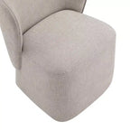 Sedia da pranzo moderna Spruce&Spring con rotelle e schienale avvolgente