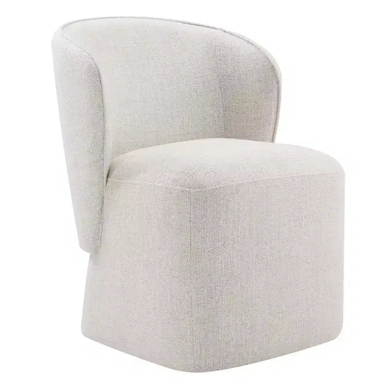 Sedia da pranzo moderna Spruce&Spring con rotelle e schienale avvolgente