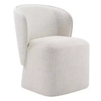 Sedia da pranzo moderna Spruce&Spring con rotelle e schienale avvolgente