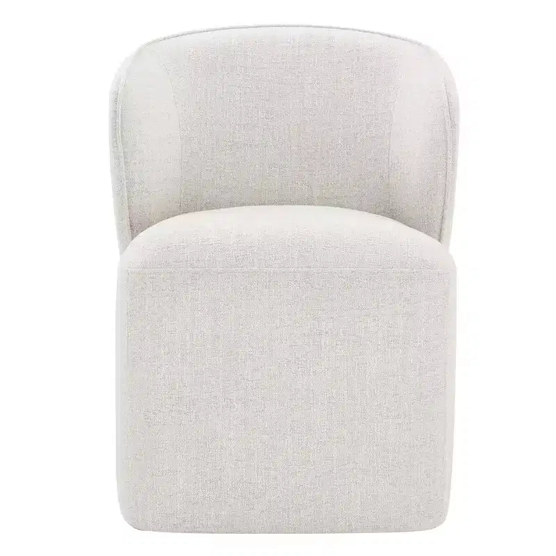 Sedia da pranzo moderna Spruce&Spring con rotelle e schienale avvolgente