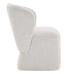 Sedia da pranzo moderna Spruce&Spring con rotelle e schienale avvolgente