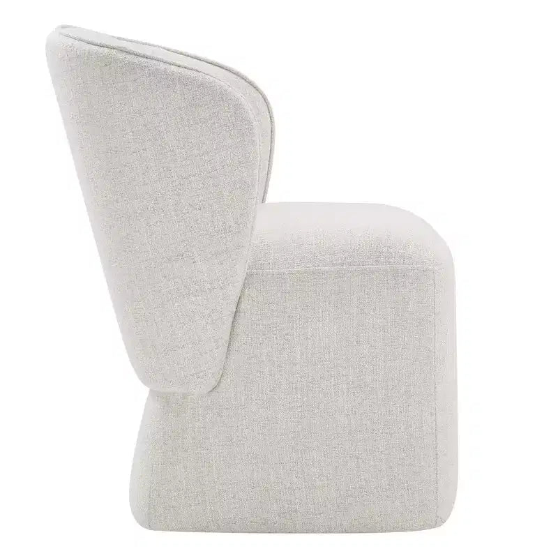 Sedia da pranzo moderna Spruce&Spring con rotelle e schienale avvolgente