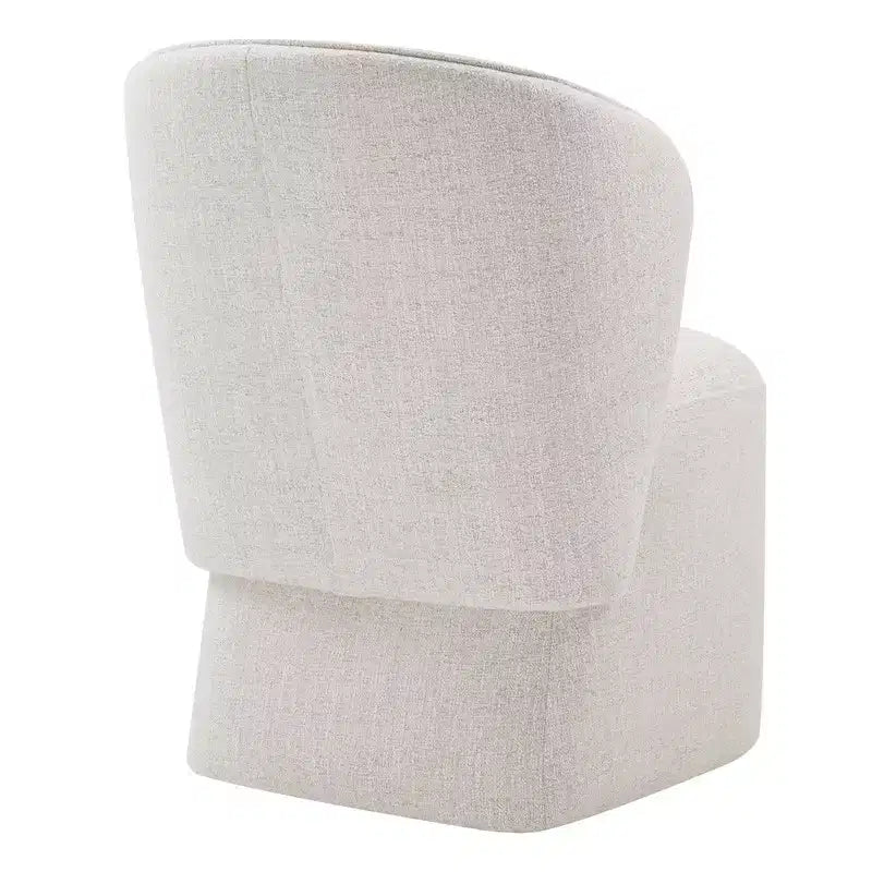 Sedia da pranzo moderna Spruce&Spring con rotelle e schienale avvolgente