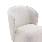 Sedia da pranzo moderna Spruce&Spring con rotelle e schienale avvolgente
