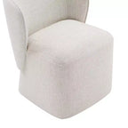 Sedia da pranzo moderna Spruce&Spring con rotelle e schienale avvolgente