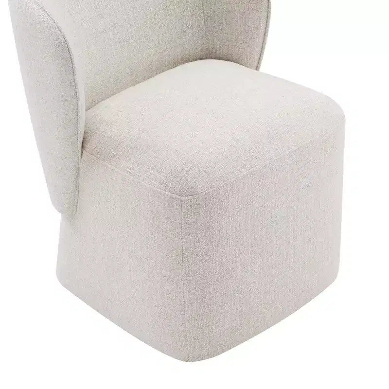 Sedia da pranzo moderna Spruce&Spring con rotelle e schienale avvolgente
