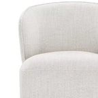 Sedia da pranzo moderna Spruce&Spring con rotelle e schienale avvolgente