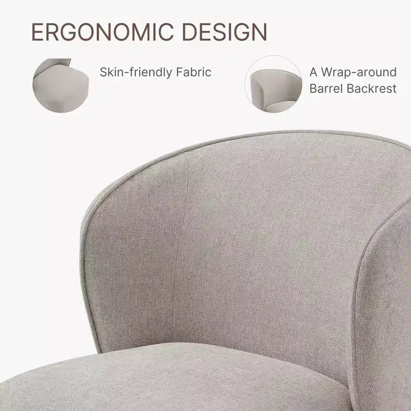Sedia da pranzo moderna Spruce&Spring con rotelle e schienale avvolgente