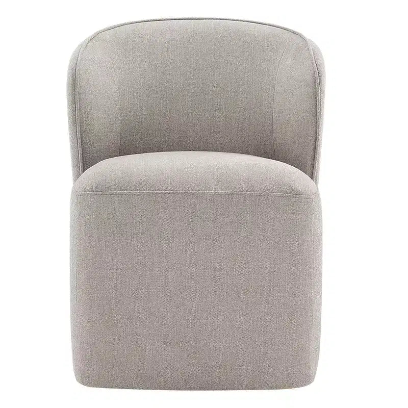 Sedia da pranzo moderna Spruce&Spring con rotelle e schienale avvolgente